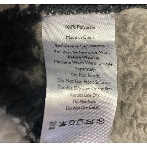 Eddie Bauer Fleece Pullover Women Size XL Black Camo Plush 1/4 Zip Soft Jacket - Picture 9 of 14